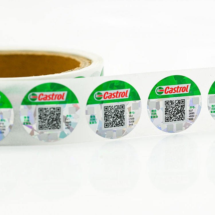 Custom Tamper Proof Tags Scratch-off Anti-counterfeit Label With Unique Number Security Authenticity 3D Hologram QR Code Sticker