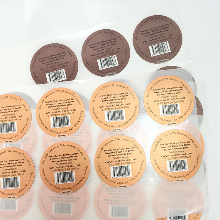 Custom waterproof reflective sticker Custom Logo Stickers both sides printed adhesive stickers