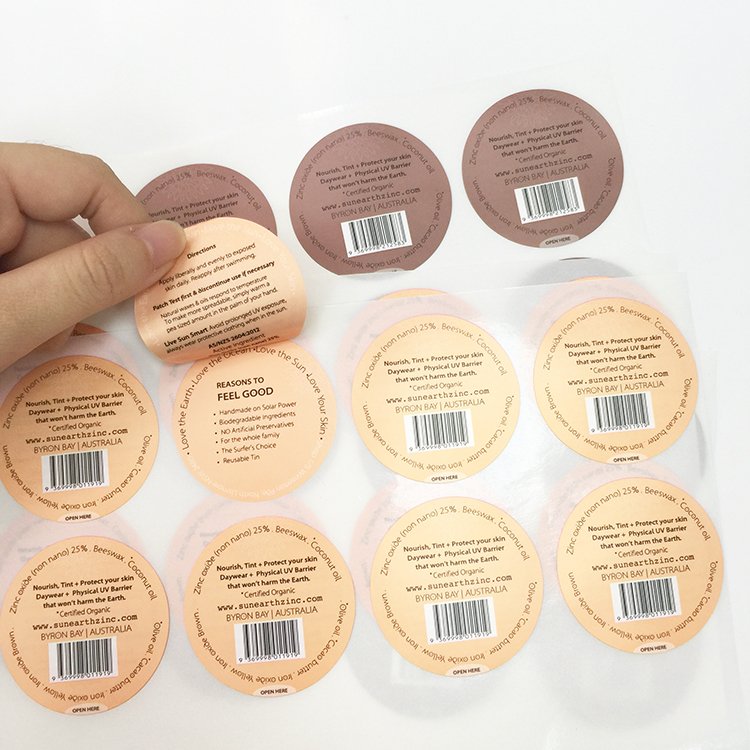 Custom waterproof reflective sticker Custom Logo Stickers both sides printed adhesive stickers