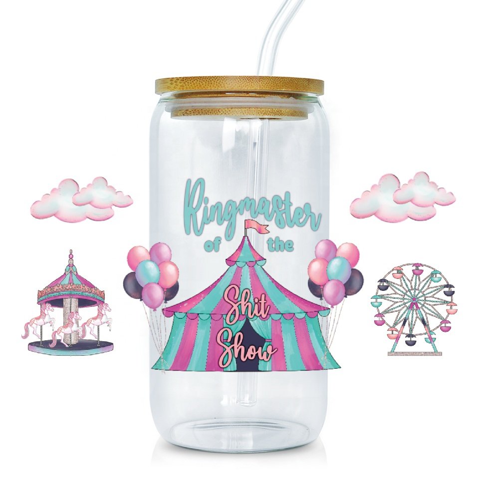 Coffee Cup Perfection UV DTF Label Holographic Effect Special Transfer Stickers Bottom Waterproof Scratch Resistant