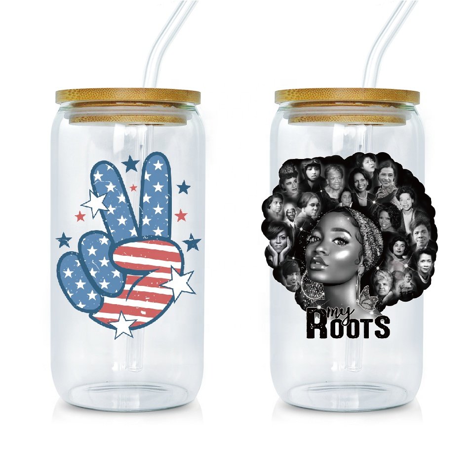 Coffee Cup Perfection UV DTF Label Holographic Effect Special Transfer Stickers Bottom Waterproof Scratch Resistant