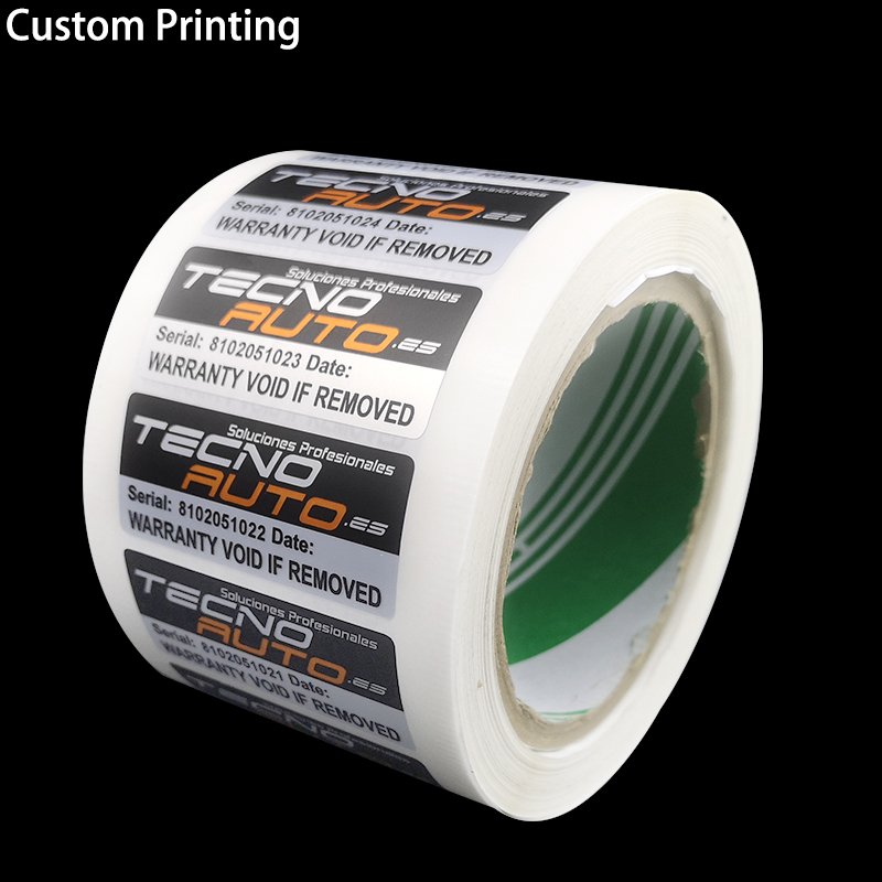 Custom Printed Security Seal Void Stickers Warranty Void If Seal Broken Or Removed Sticker