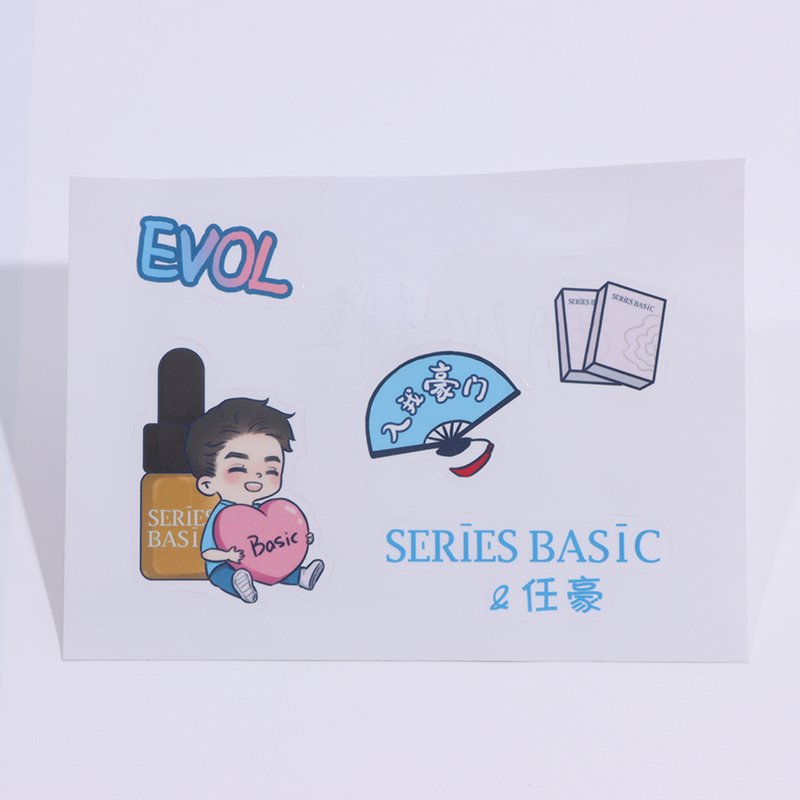 HOSHOM No MOQ Custom Logo Sticker Cute Star Holographic Anime Decorative Window Sticker