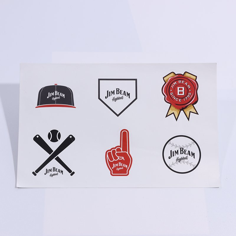 HOSHOM No MOQ Custom Logo Sticker Cute Star Holographic Anime Decorative Window Sticker