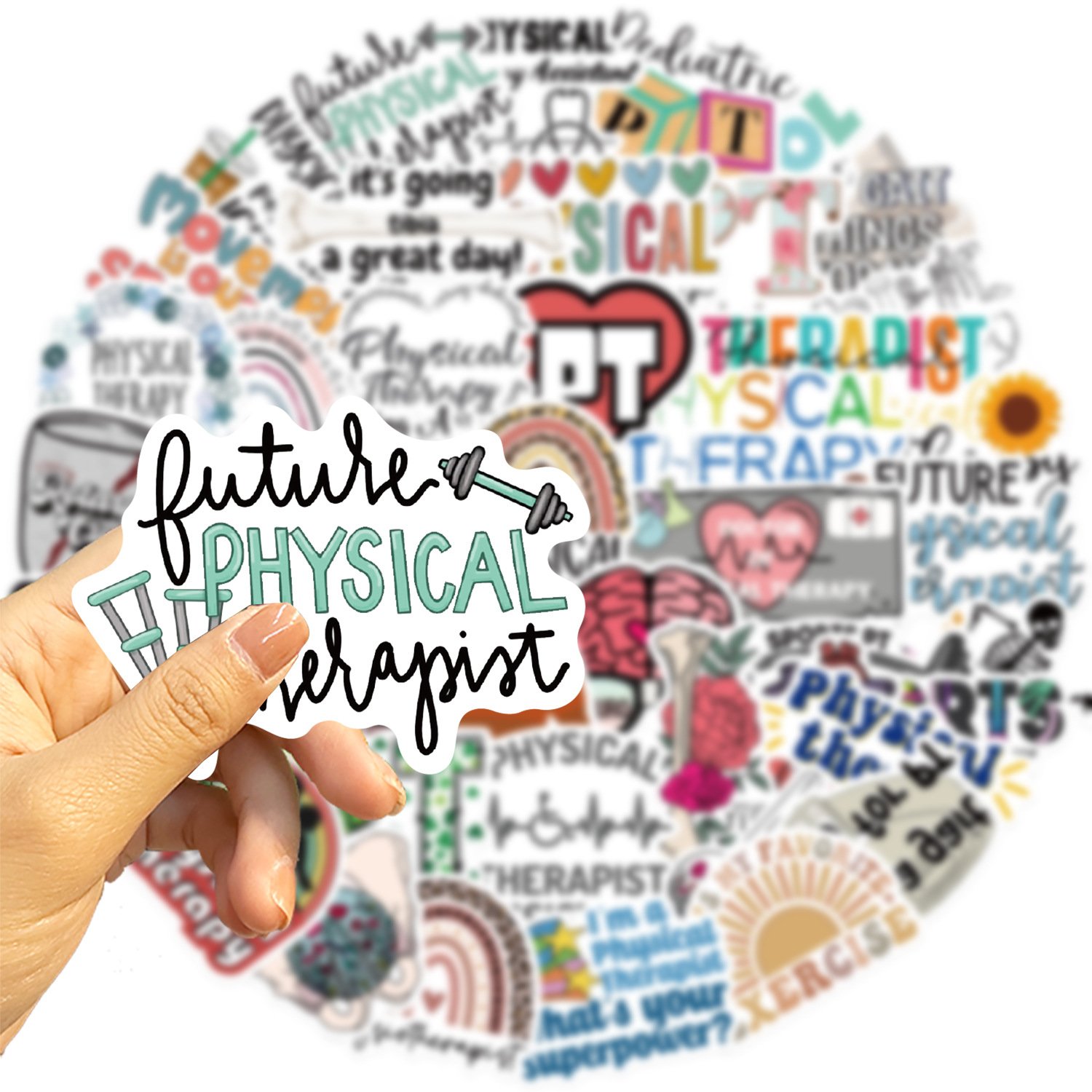 50PCS Medical health awareness physical therapy assistant sticker