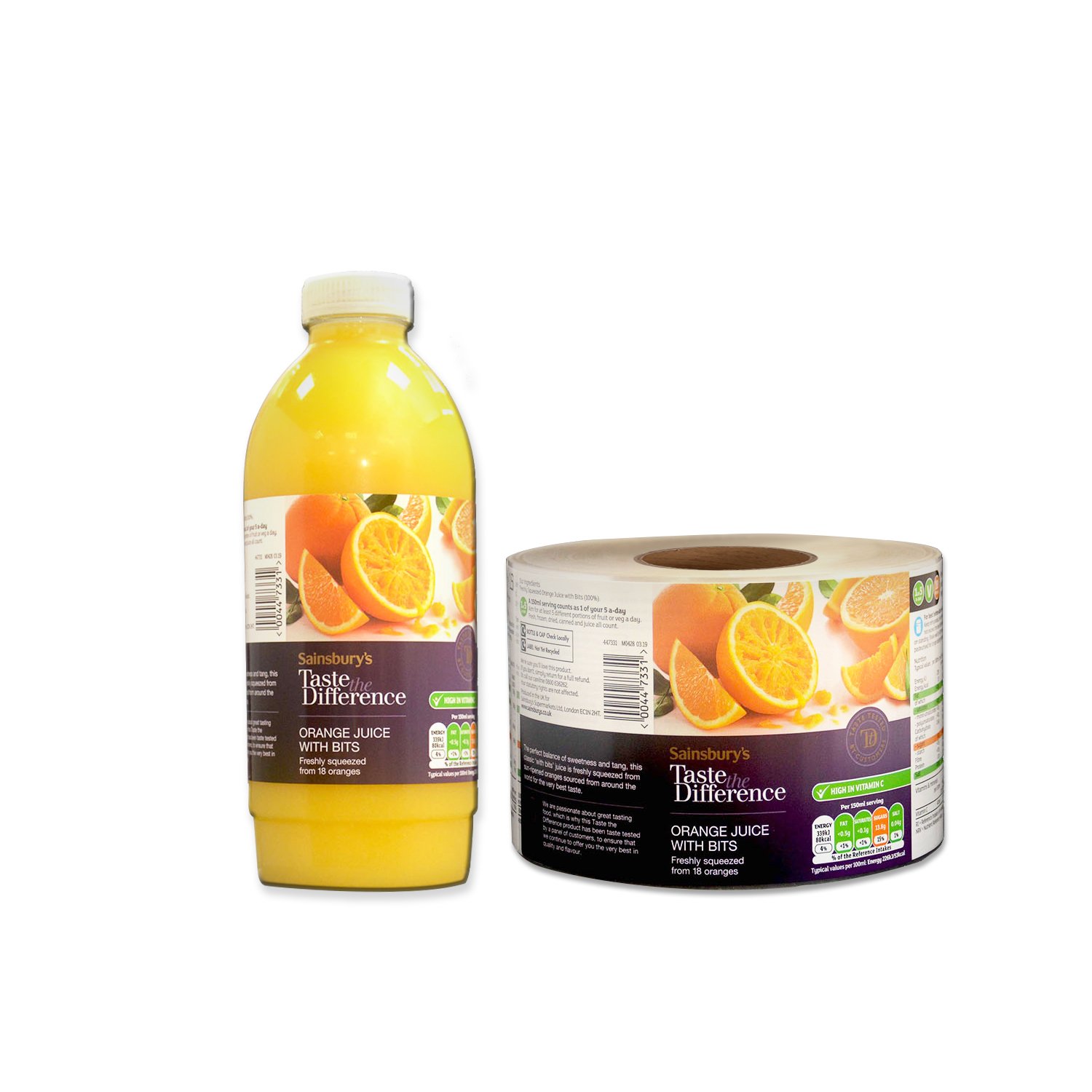 Wholesale Custom Logo Fruit Juice Design Packaging Bottle Label Waterproof Glass Jar Adhesive Vinyl Sticker Roll