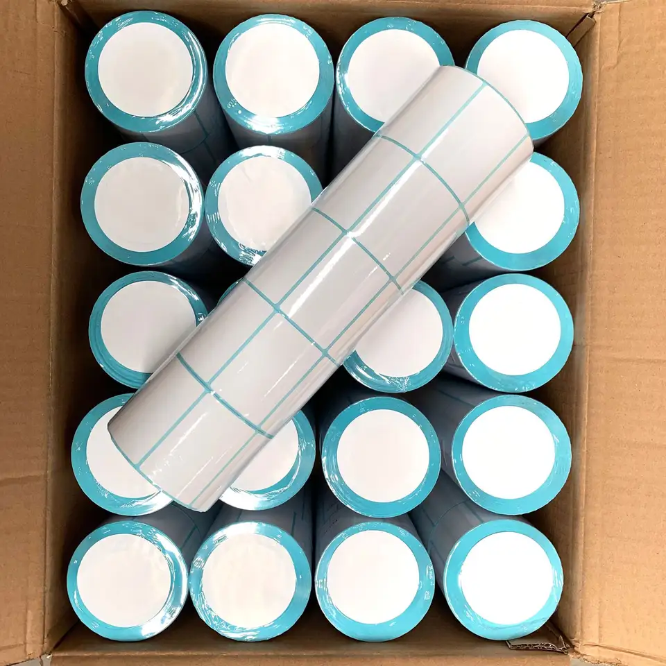 60x40 40x30mm self adhesive direct thermal sticker paper barcode thermal label paper roll
