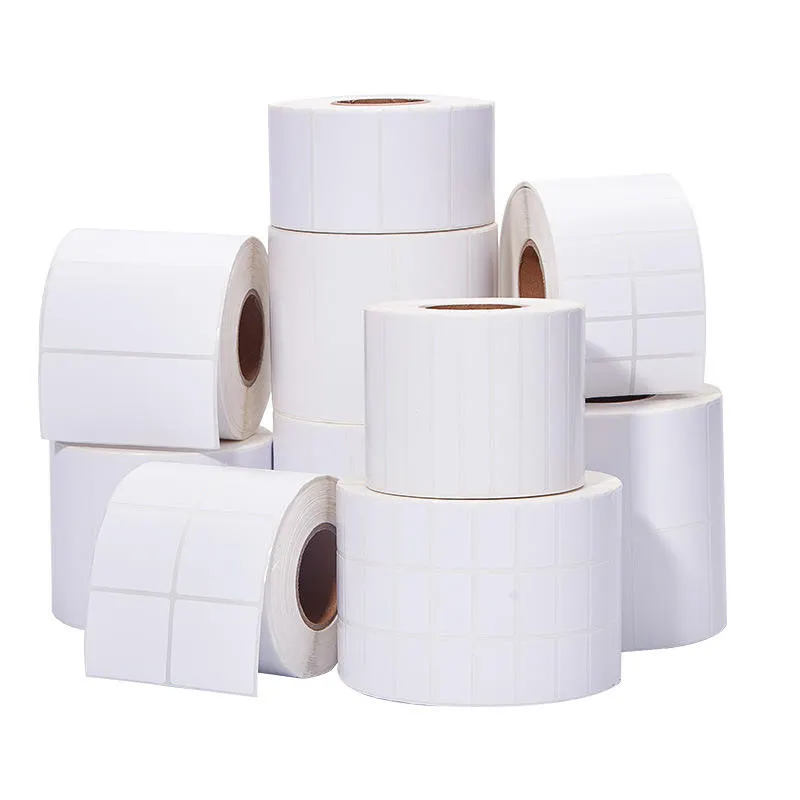 60x40 40x30mm self adhesive direct thermal sticker paper barcode thermal label paper roll