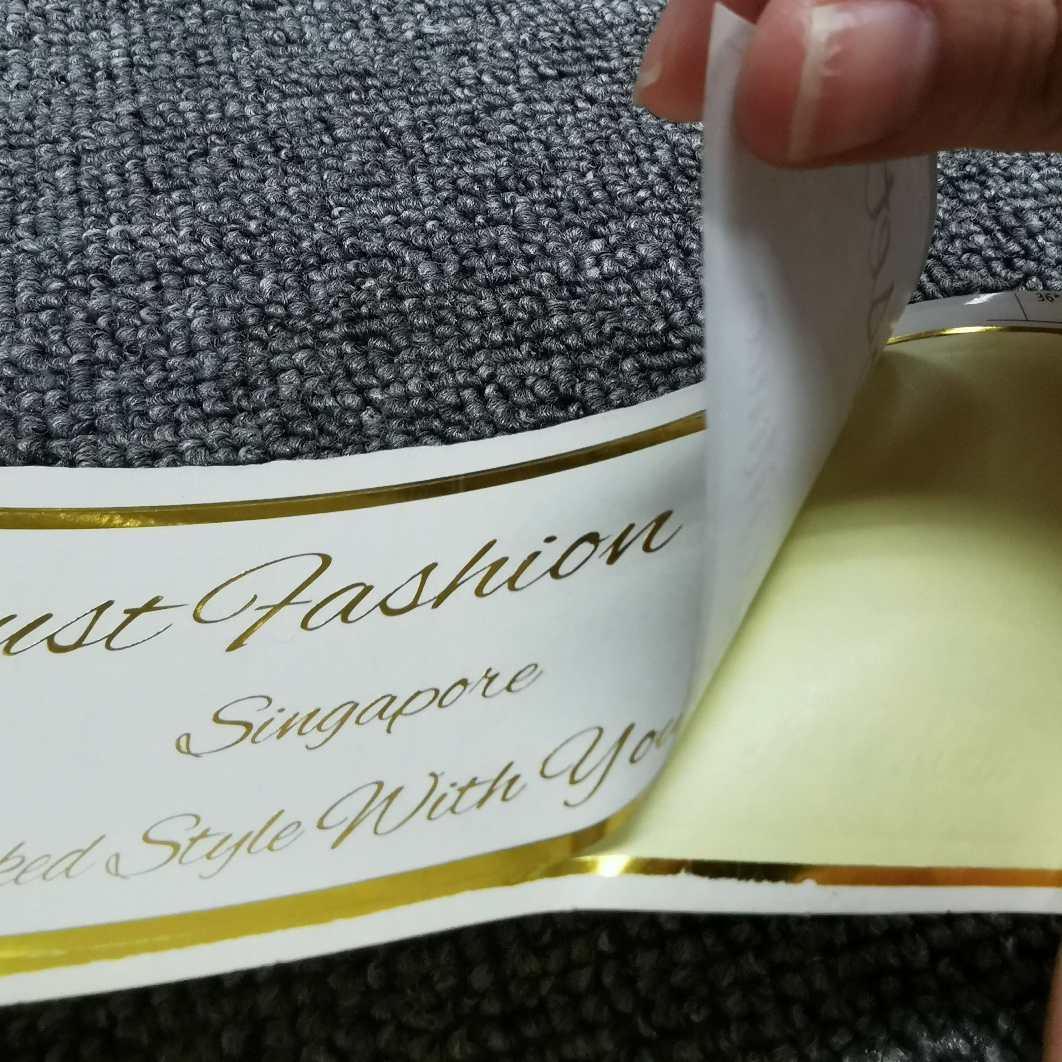 wholesale Custom fashion Logo sticker printing thank you strong adhesive tissue paper stickers printing