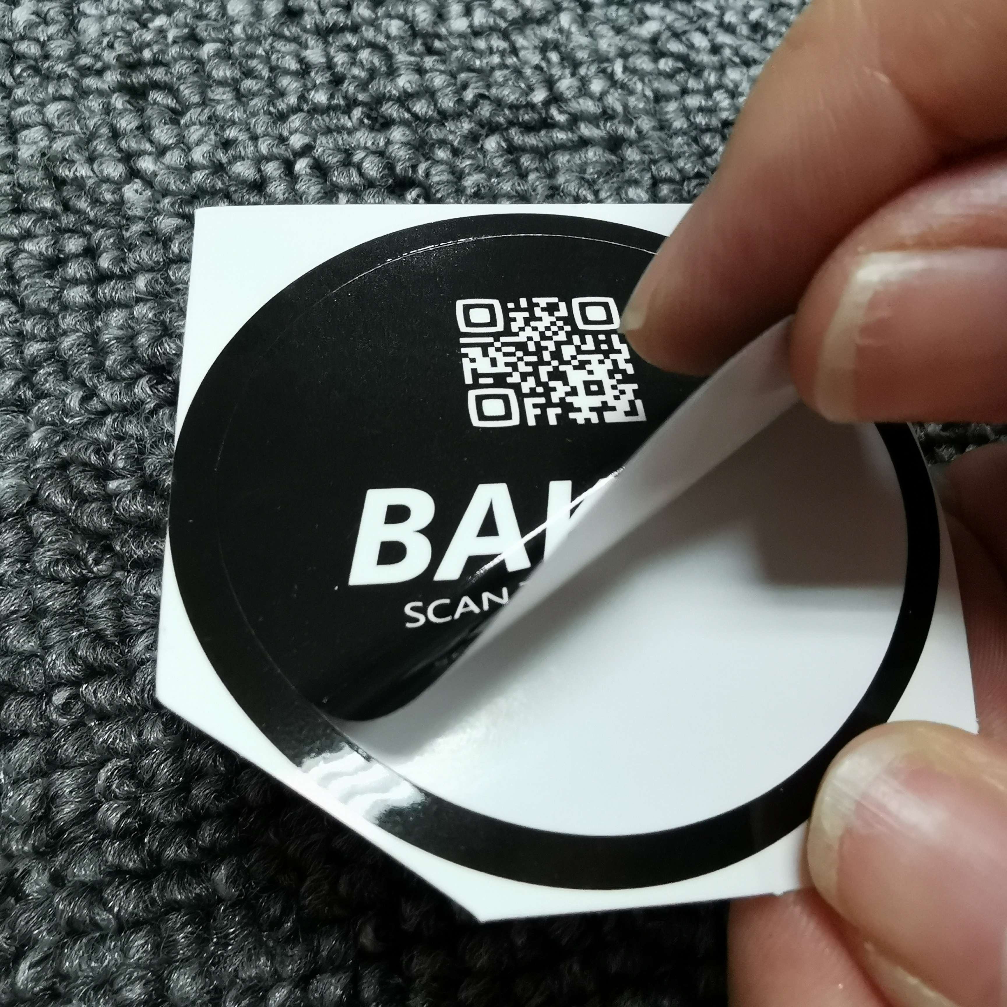 wholesale Custom fashion Logo sticker printing thank you strong adhesive tissue paper stickers printing