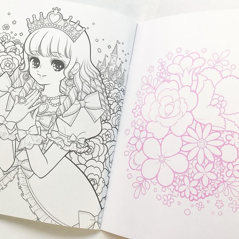 children's coloring book customized printing adult hard cover with Matte stickers mandala magic