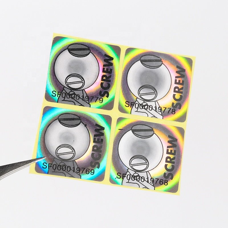 Custom printing adhesive security void sticker roll hologram logo sticker void hologram sticker label for packaging security