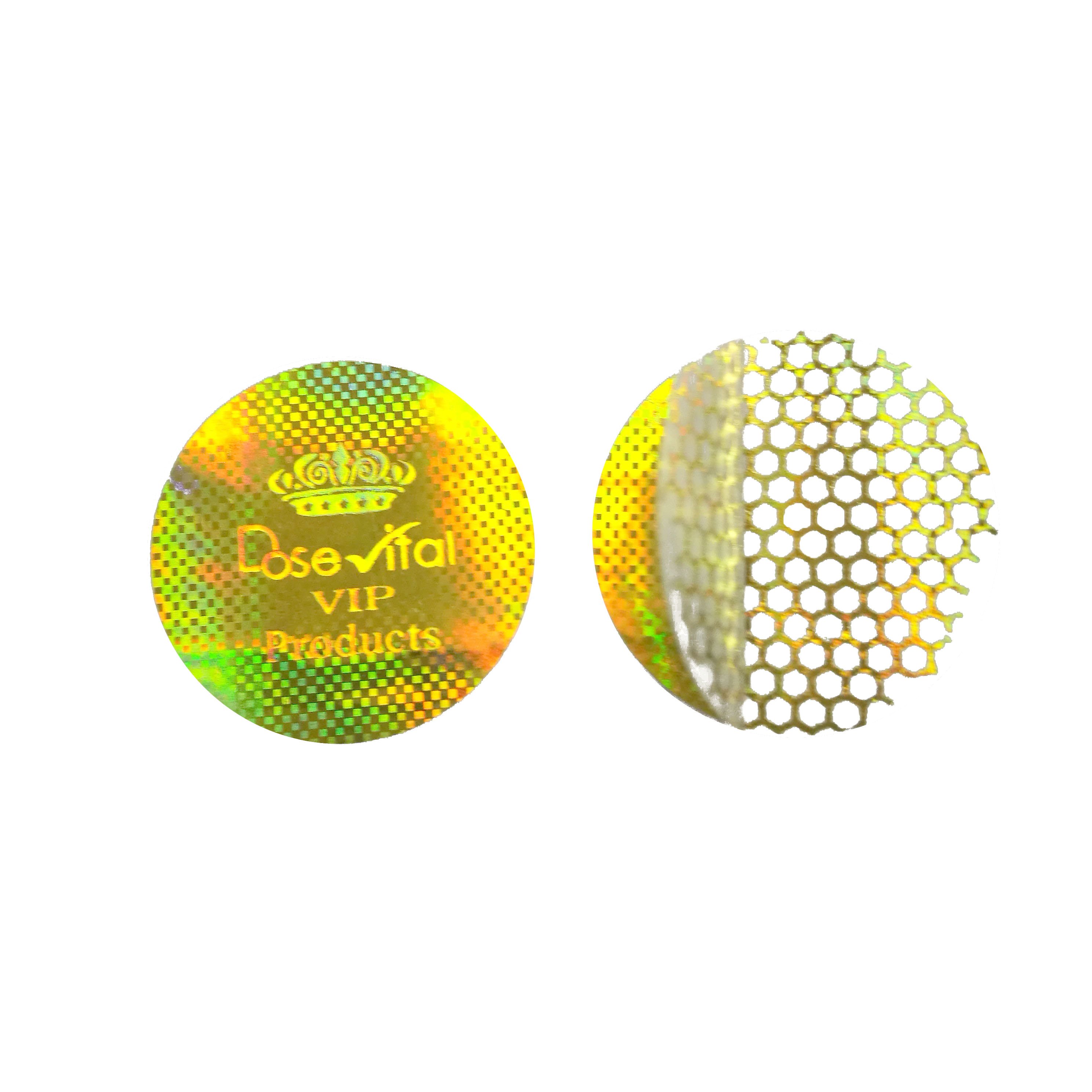 Easy damaged anti-theft one time use optical various ink custom hologram sticker
