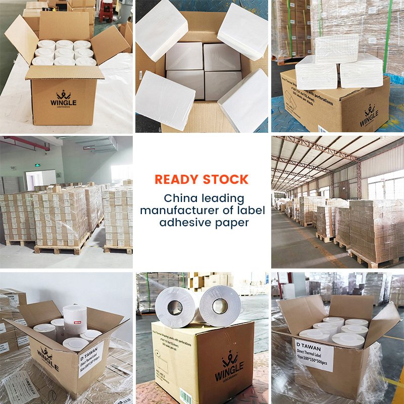 A6 Fanfold Thermal Label Waybill Waterproof Thermal Shipping Label Sticker Thermal Waybill For Postage Shipping