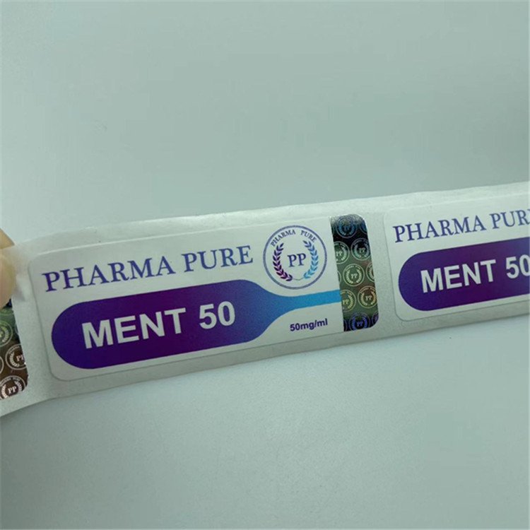 Custom printing pharma labs label sticker hologram 10ml vial labels security code holographic