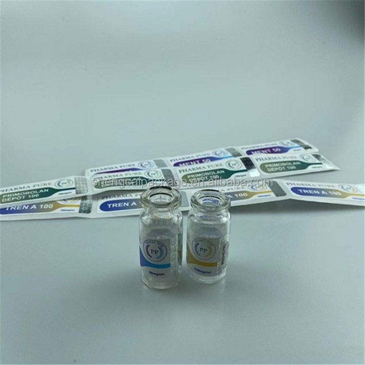 Custom printing pharma labs label sticker hologram 10ml vial labels security code holographic