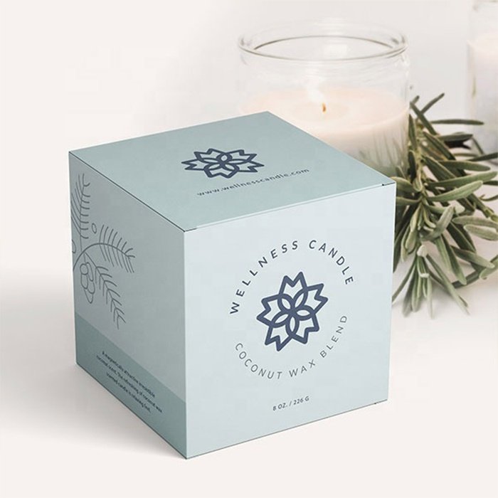 custom colorful own logo printing disposable foldable gift box candle packaging paper box