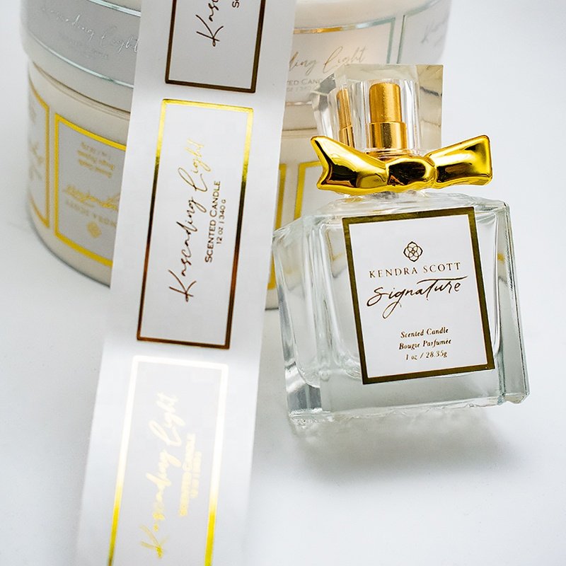 Donghong factory custom private label cosmetic products logo sticker luxury packaging labels