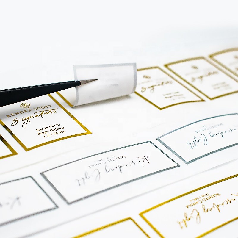 Donghong factory custom private label cosmetic products logo sticker luxury packaging labels