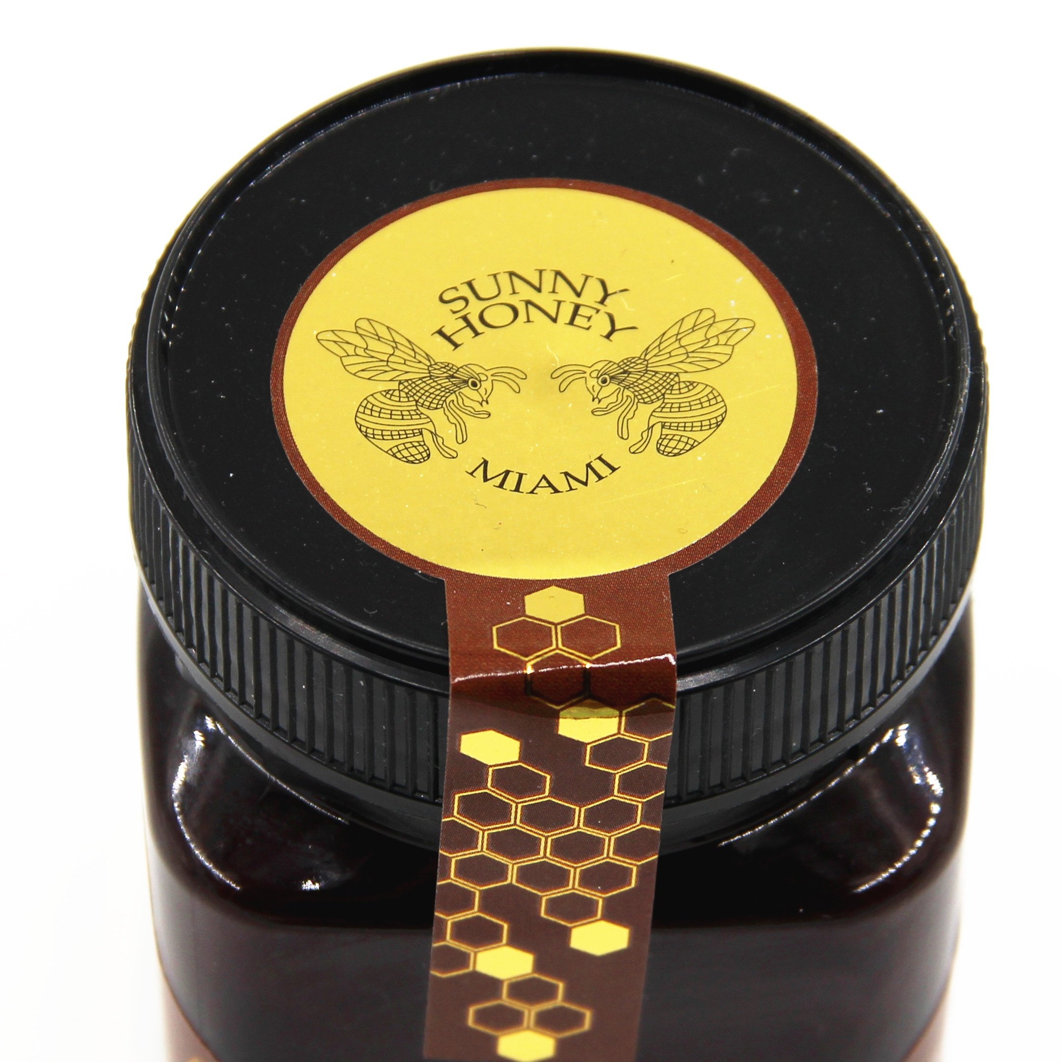 Customizable Cold Stamping PP Paper Sealing Stickers Glossy Waterproof Honey Bottle Label Jar Stickers Sheets Packing