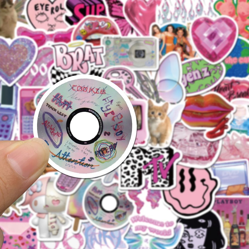 58PCS Vintage Y2k DIY Graffiti Waterproof Stickers Aesthetic Laptop Motor Luggage Guitar Phone Skateboard Classic Kids Toys