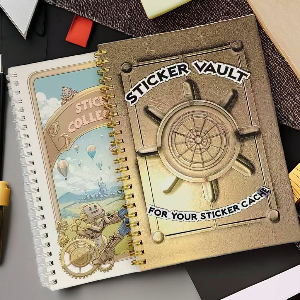 Factory Price Promised Quality CMYK Printing Cover Wire O Spiral Cartoon Affordable Saddle Stitch Reusable Sticker Book Custom