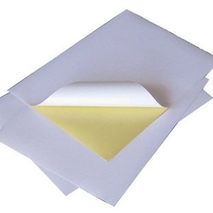 Custom blank glossy white mirror self adhesive coat cast coated sticker paper