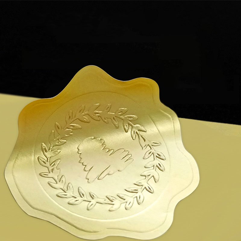 cosmetics gold round Paper label free gift label Sticker with printed private
