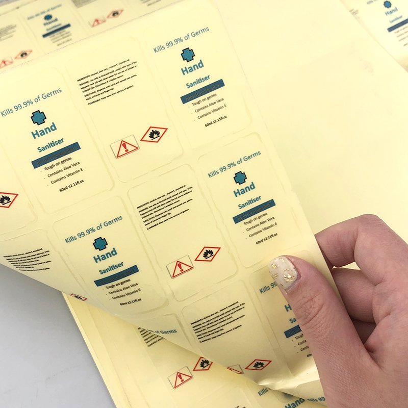 New Custom Printing Transparent Clear Gold Foil Self Adhesive Flat LOGO Label Sticker