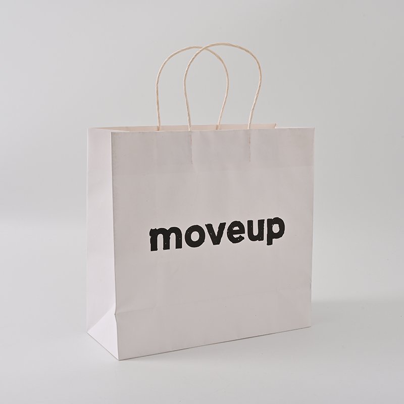 Custom Logo Printed Luxury Jewelry Gift Paper Bags High End White Kraft Paper Packaging Shopping Bag for Clothing