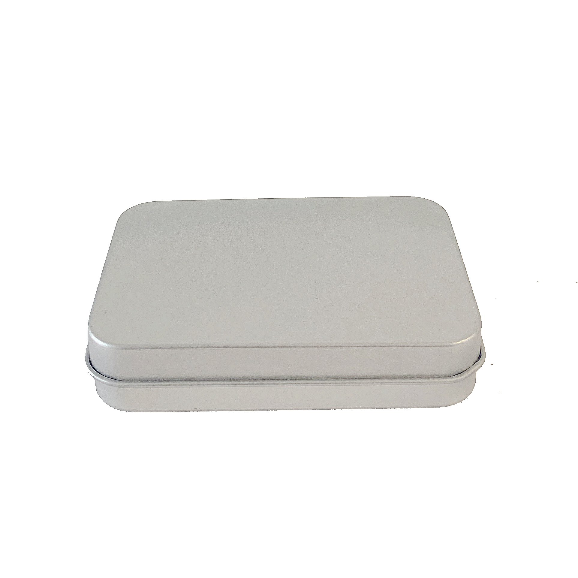 Ready to ship small rectangular tin box 88x60x18mm with silver color accept custom logo and sponge