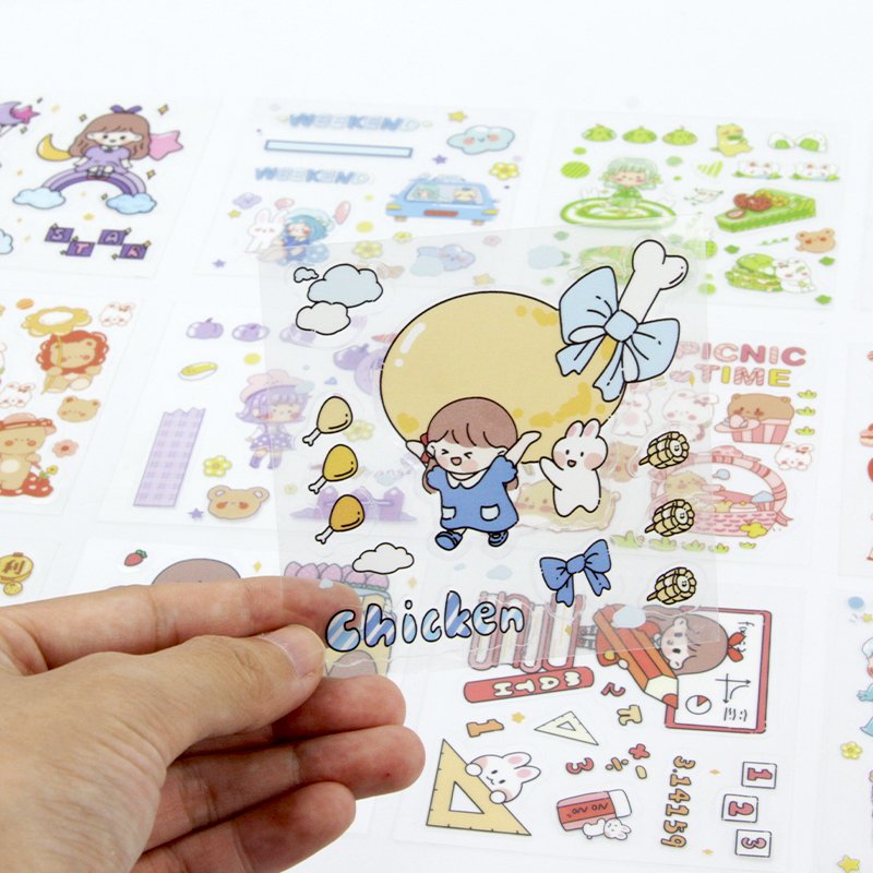 Waterproof Custom Self Adhesive Vinyl Special-shaped A4 A5 A6 Sheets Matte Transparent Kiss Cut Sticker Labels Printing