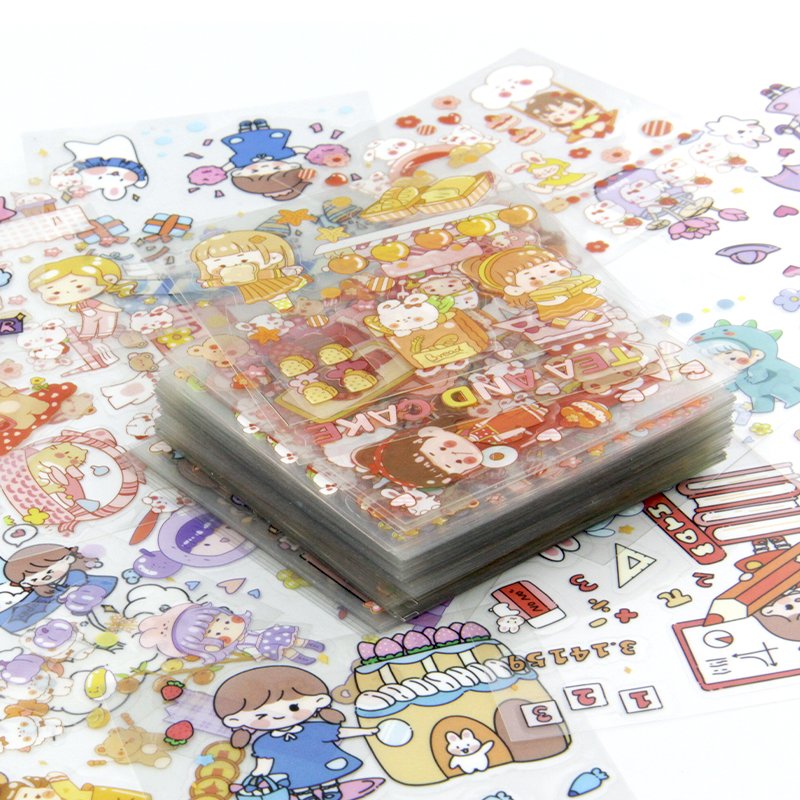 Waterproof Custom Self Adhesive Vinyl Special-shaped A4 A5 A6 Sheets Matte Transparent Kiss Cut Sticker Labels Printing