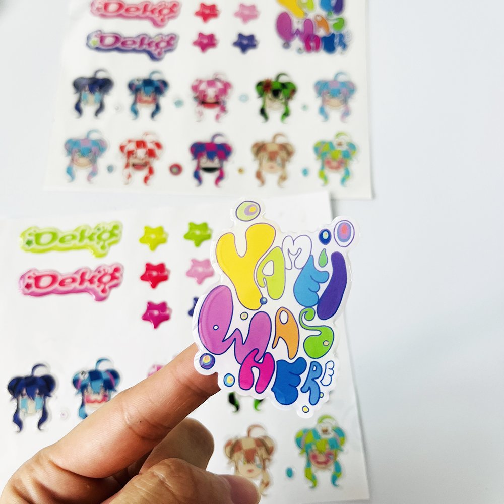 New Arrival custom 3D Epoxy Dome Decorative Sticker Sheet Custom DIY Mobile Phone Stickers