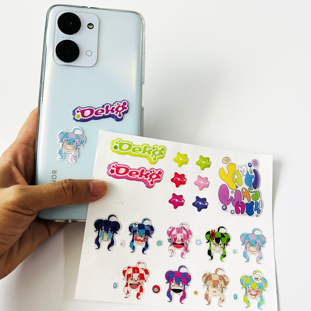 New Arrival custom 3D Epoxy Dome Decorative Sticker Sheet Custom DIY Mobile Phone Stickers
