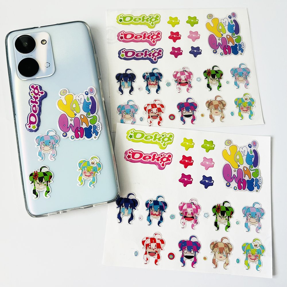 New Arrival custom 3D Epoxy Dome Decorative Sticker Sheet Custom DIY Mobile Phone Stickers