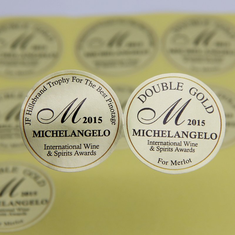 Self Adhesive Waterproof Glossy Gold Sticker Gold Foil Sticker