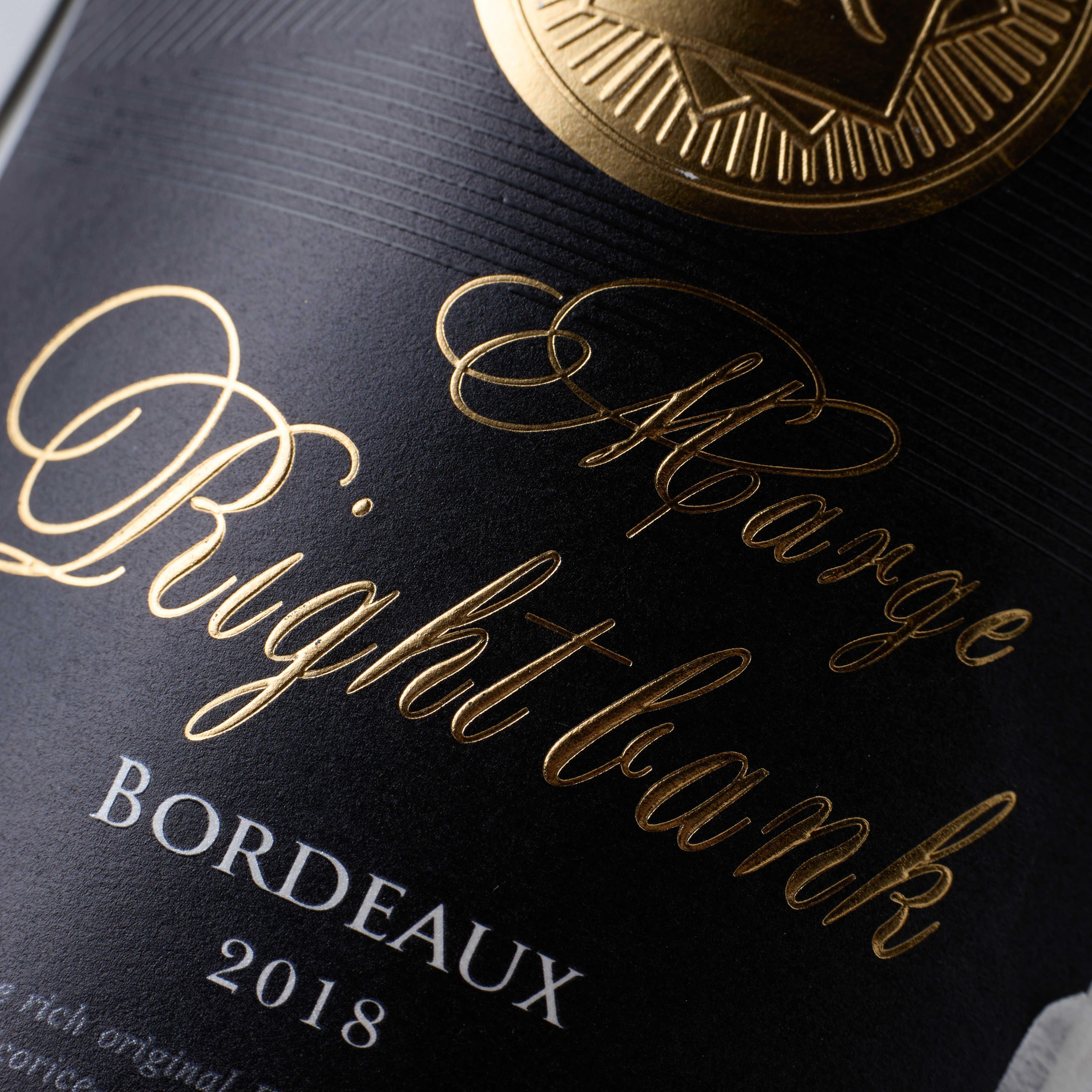 Custom Textured Labels Raised UV Copper Gold Foil Embossed Sticker Label for Wine Bottles