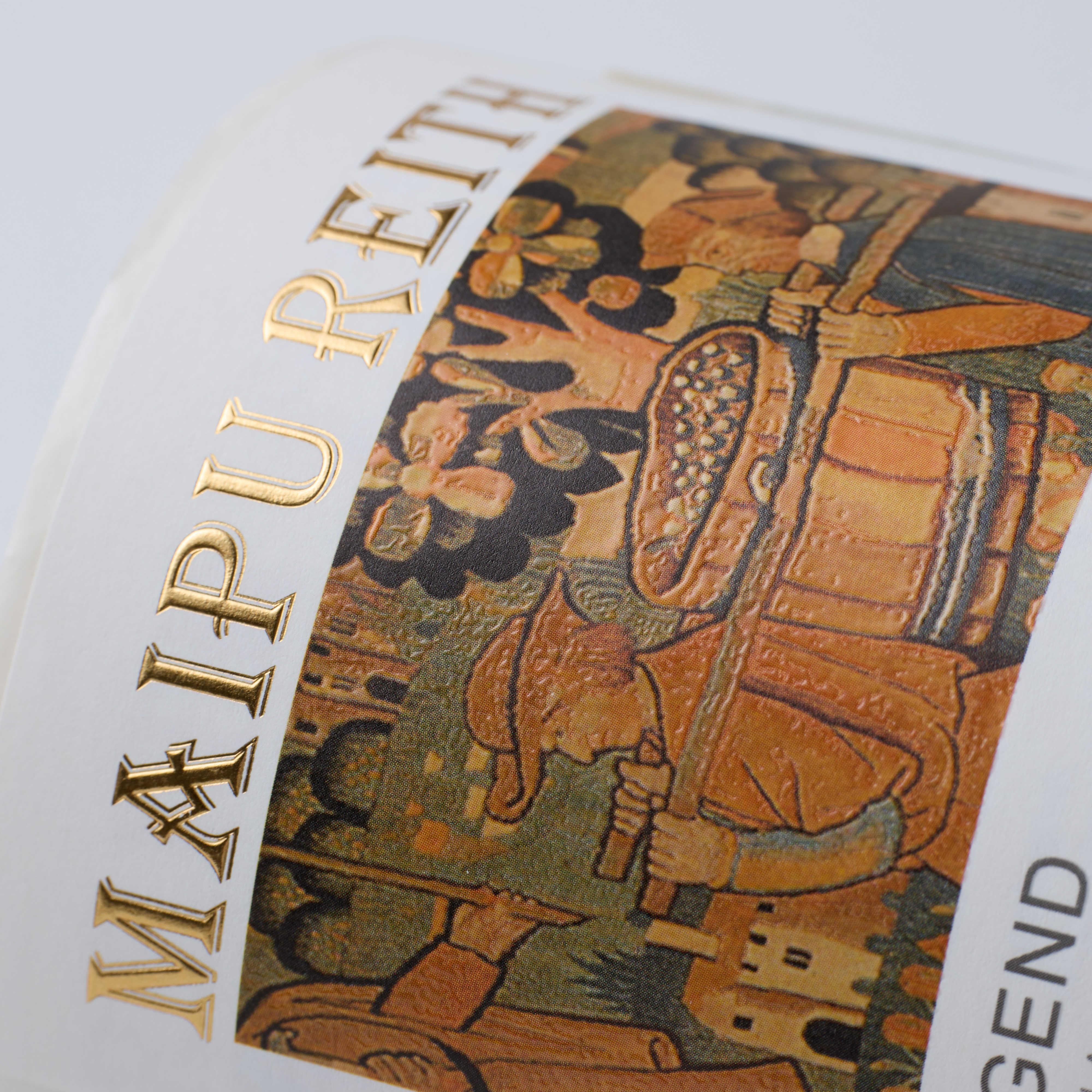 Custom Textured Labels Raised UV Copper Gold Foil Embossed Sticker Label for Wine Bottles