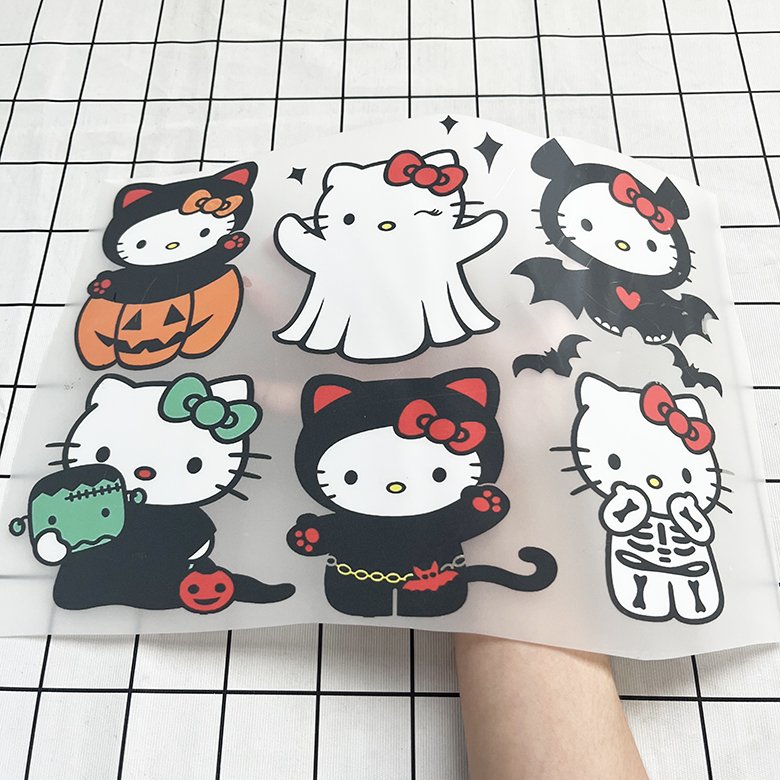 Wholesale dtf transfers designs ready to heat press iron on logo label tshirts clothing print heat transfer vinyl designer