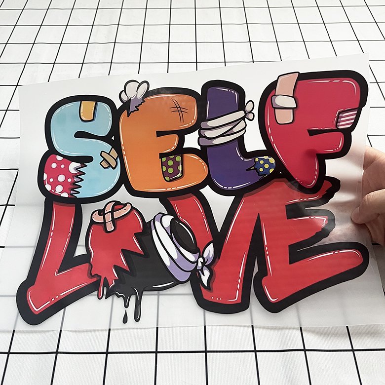 Wholesale dtf transfers designs ready to heat press iron on logo label tshirts clothing print heat transfer vinyl designer
