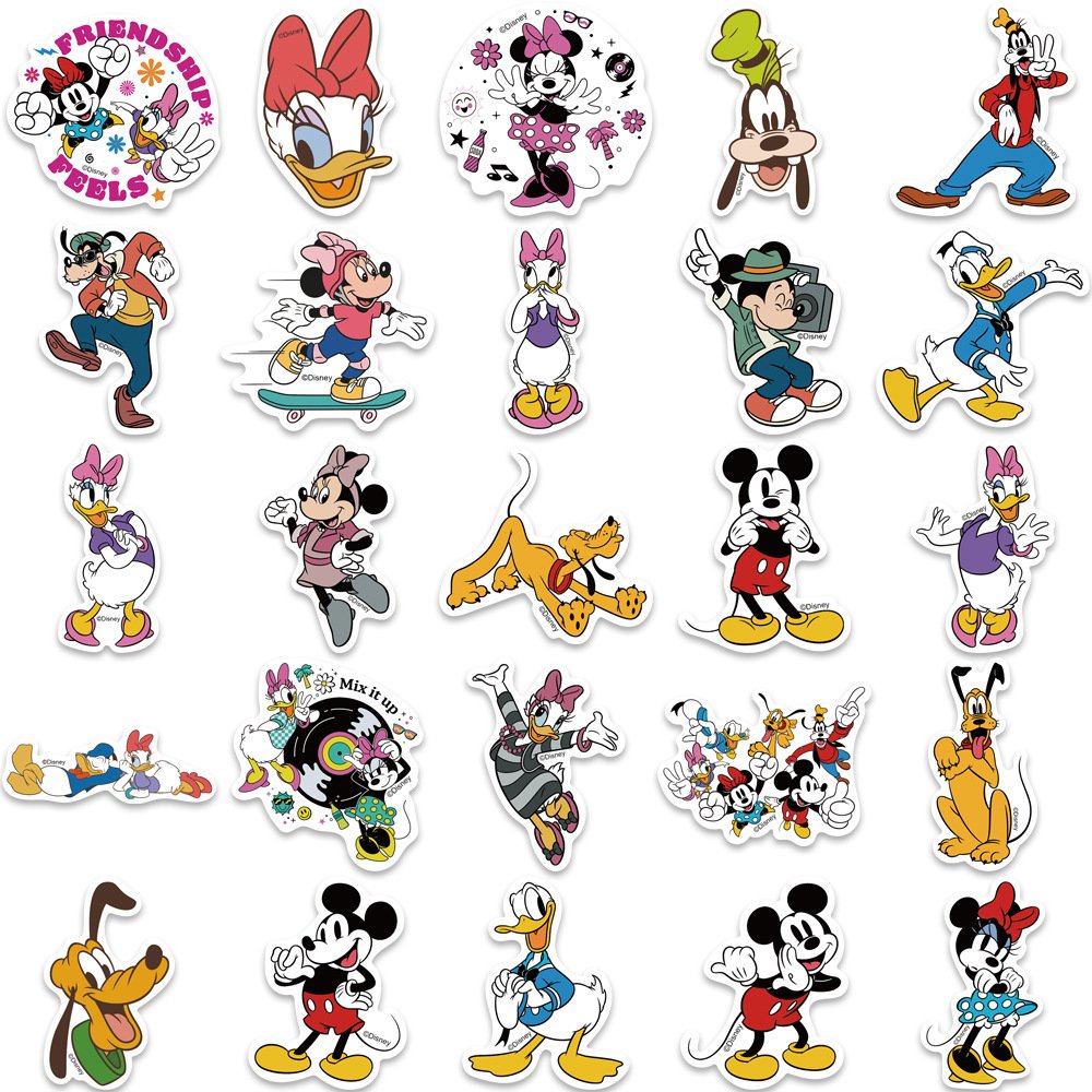 50 Mouse and duck. graffiti stickers can decorate guitars, suitcases. Waterproof stickers. Disney. Authorized original.