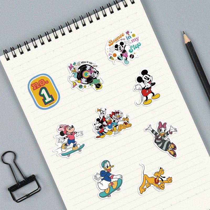 50 Mouse and duck. graffiti stickers can decorate guitars, suitcases. Waterproof stickers. Disney. Authorized original.