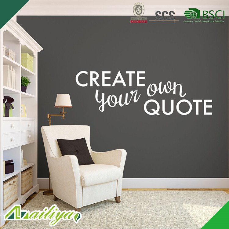 ALY-QWS080 New Products Waterproof Non-toxic Quotes New Design Cheap Vinyl Inspirational Wall Sticker