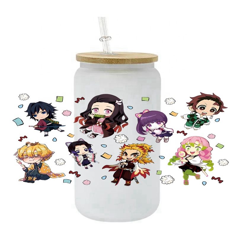 20000+ Trending Styles Cute Cartoon Anime 3D UV dtf Cup Wrap Stickers Anime Bear 3D UV Dtf Cup Wraps for 16OZ Cup Use