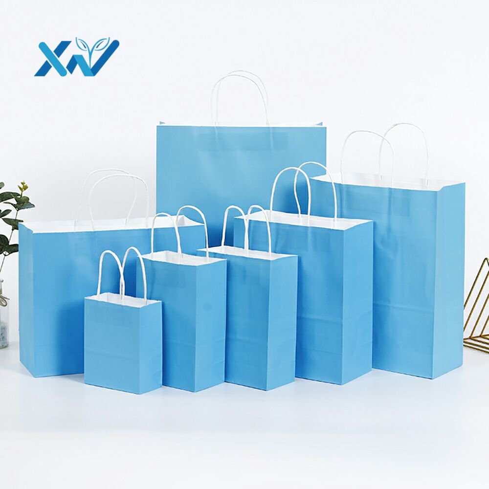 Eco Friendly Customized Full Printed Retail Clothing Shopping black kraft paper bag with handle