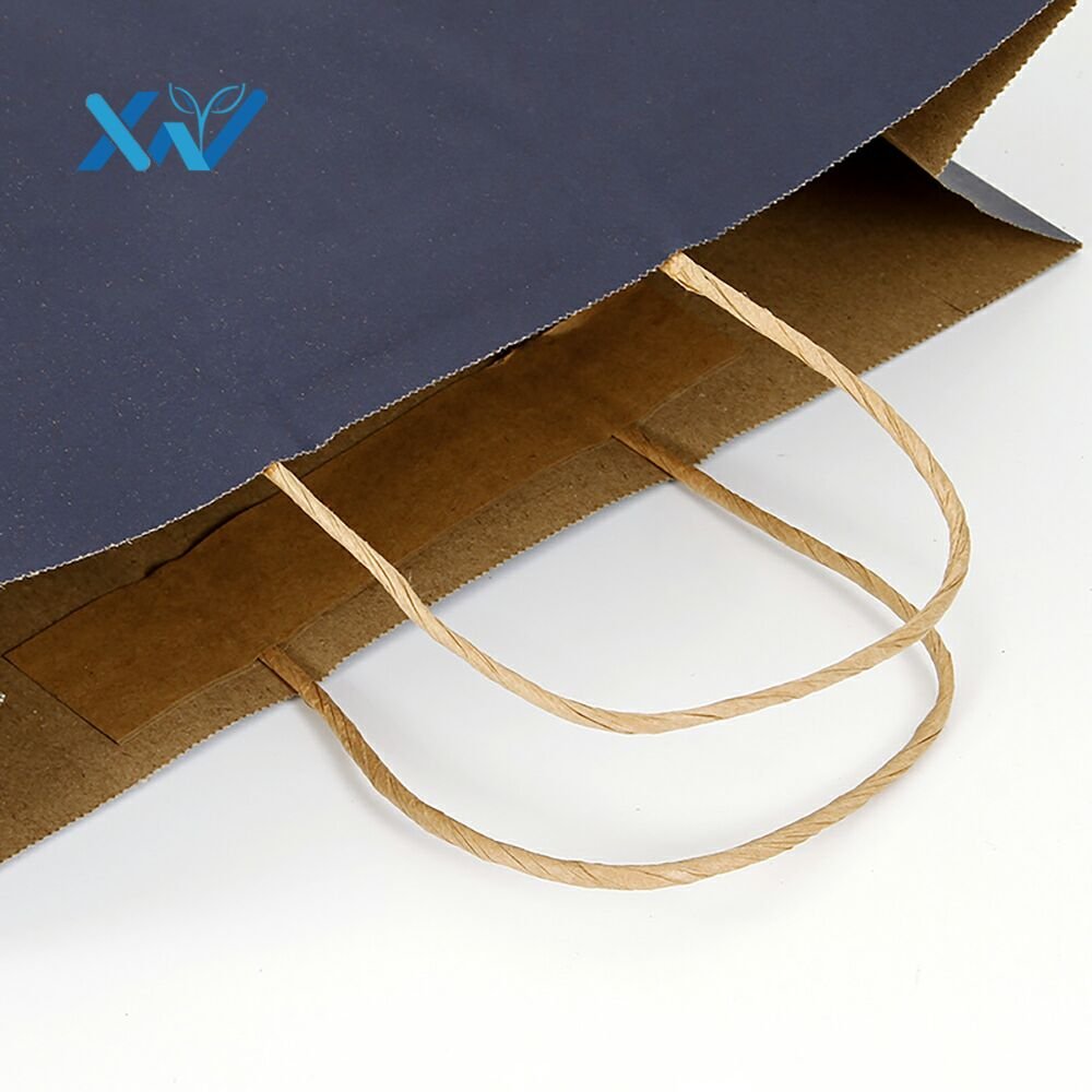 Eco Friendly Customized Full Printed Retail Clothing Shopping black kraft paper bag with handle