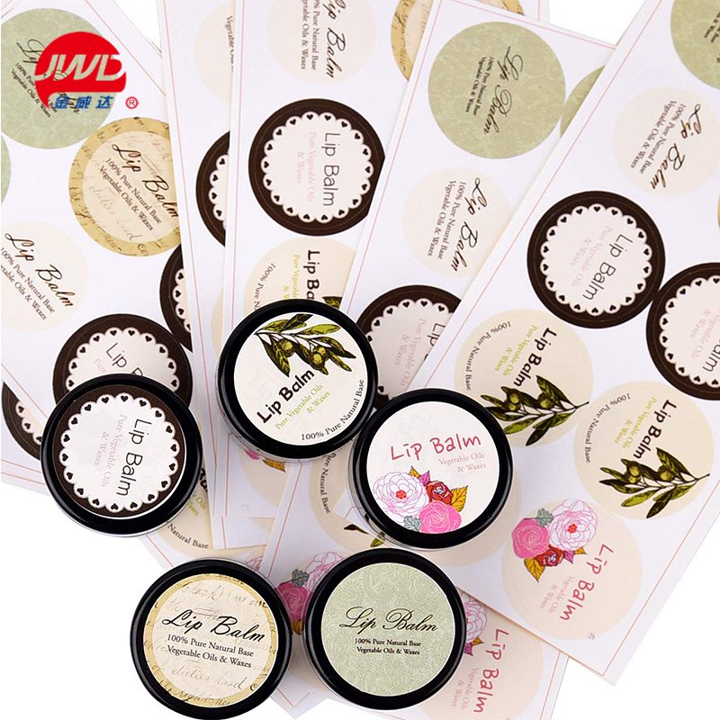 wholesale custom logo printed adhesive cosmetic bottle paper label sticker