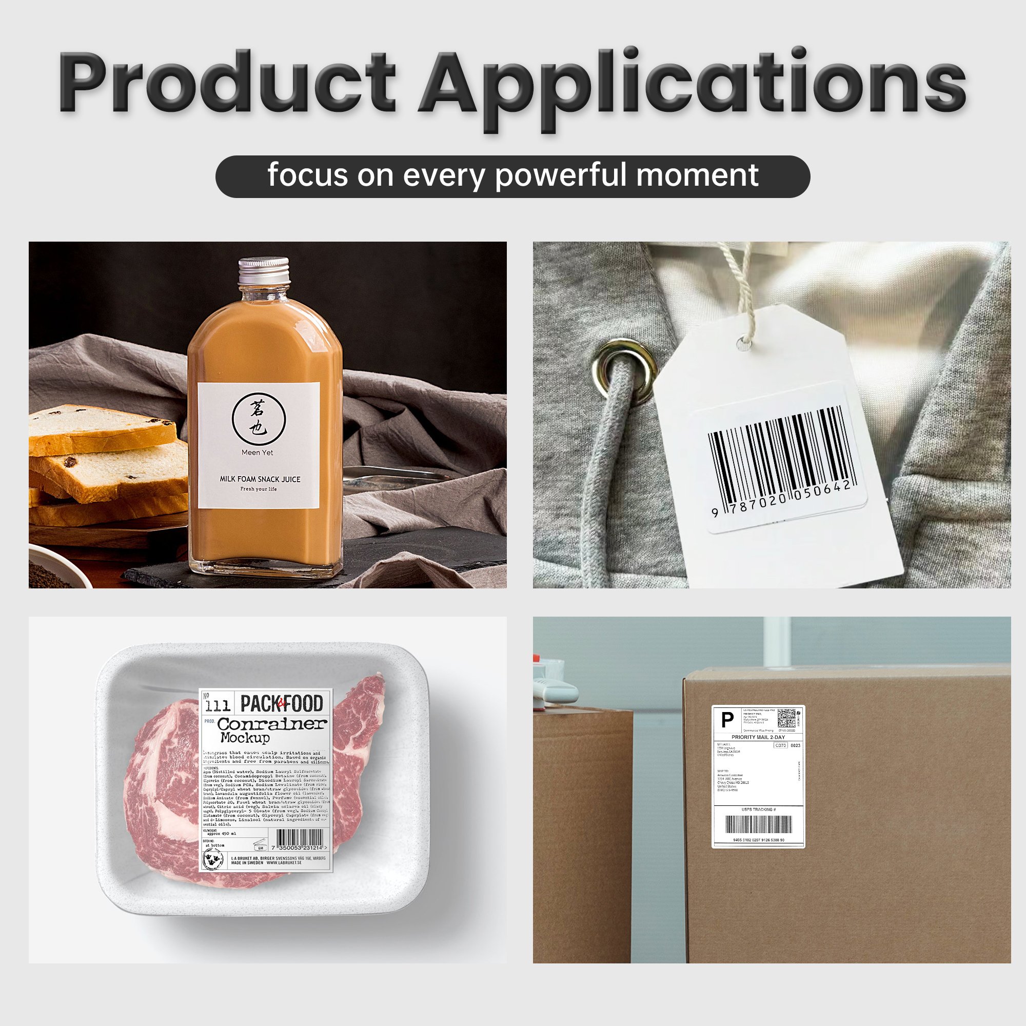 Self Adhesive waterproof Blank 4X6 inch 100x150mm Thermal shipping Label Roll 250 labels per roll