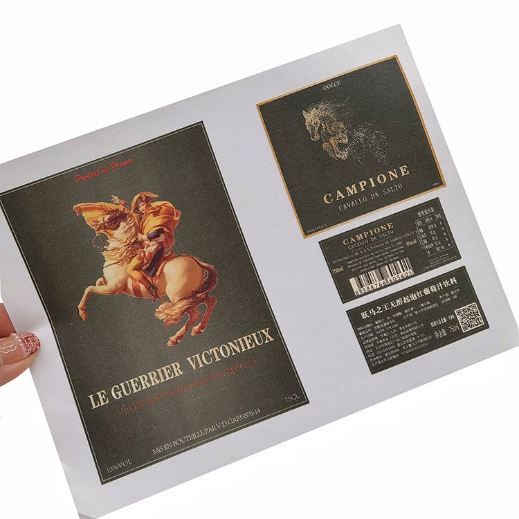BD PACK holographic stickers bronzing labels roll wine stickers beer bottle labels brand stickers